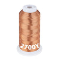 Simthread 2700 Yards Metallic Embroidery Machine Thread - Copper MS-017, 40wt High-Sheen King Spool, Smooth Running & Break Resistant for Commercial & Home Embroidery Machines - color: Copper MS-017