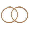 2 Pack 6 Inch Wood Embroidery Hoop, Guofa 15CM Round Beech Wood Cross Stitch Hoops for DIY Decoration - style: 6 inch