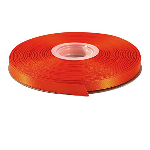 ITIsparkle 1/4" Inch Double Faced Satin Ribbon 50 Yards-Roll Set for Gift Wrapping Scrap Books Party Favor Hair Braids Baby Shower Decoration Floral Arrangement Craft Supplies, Tarrid Orange Ribbon - color: Tarrid Orange