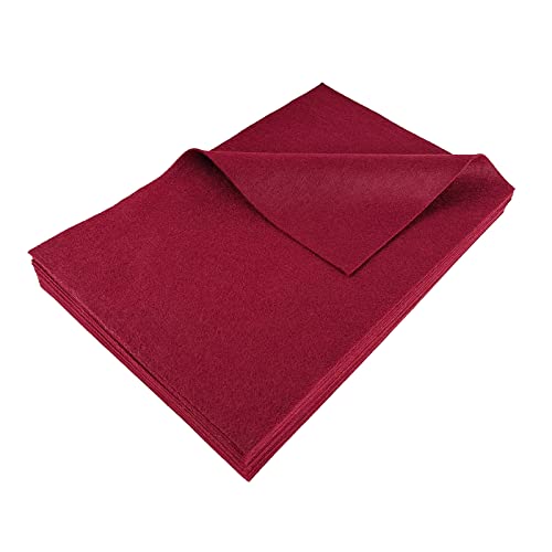 Jtnohx Color Felt Fabric Soft Felt Sheets for Crafts Brown Red 20Pcs 8"x12" - color: Brown Red