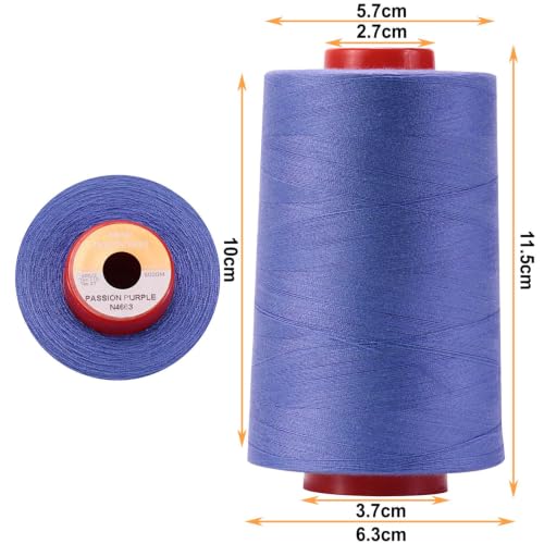 New brothread 4 Large Cones All Purpose Polyester Thread -Passion Purple - color: 4xPassion Purple
