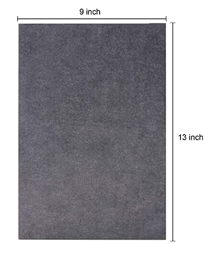 50 Sheets Graphite Transfer Tracing Carbon Paper (9 x 13 Inch) - for Drawings and Photos onto Wood Fabric Metal Canvas Paper - Black