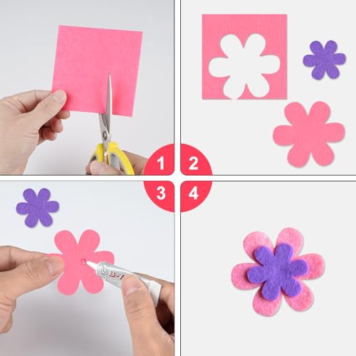 20 Pcs Felt Fabric Sheet 8" x 12" Assorted Color Felt Fabric Sheets for Crafts DIY Handcraft Sewing Squares Patchwork Nonwoven - color: Different Colors