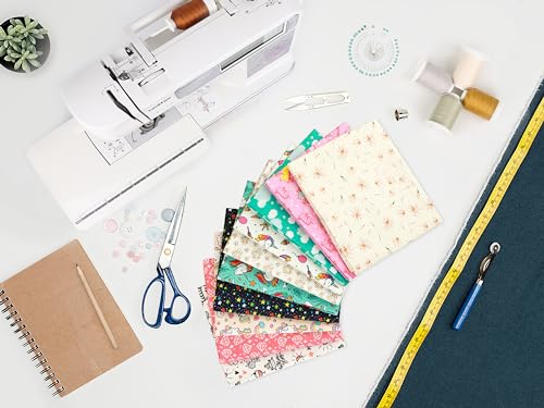 Craftido -25 Options- 100% Cotton Quilting Fabric Bundles 10pcs Fat Quarters 18”x21”-Medium Weight 5.2 oz- Soft Cotton for Quilting, Sewing Project, Patchwork, DIY Crafts – Day Dreaming - color: Day Dreaming