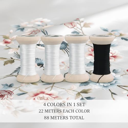 Natural 100% Mulberry Handmade Embroidery Silk Thread Silk Floss (88) - color: 88