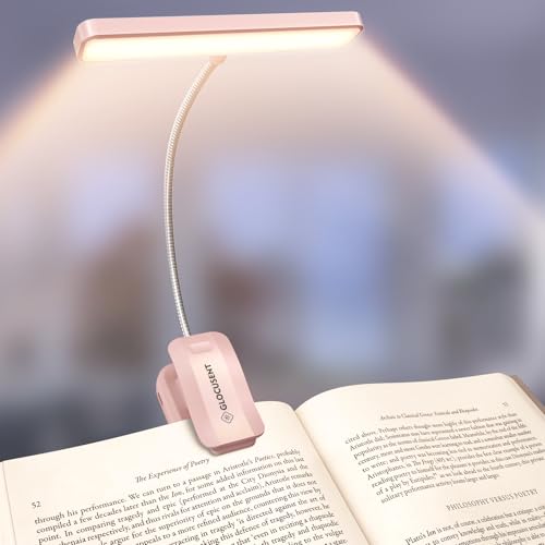 Glocusent 26 LED Reading Lights for Books in Bed, Ideal Gifts for Reader - color: Pink