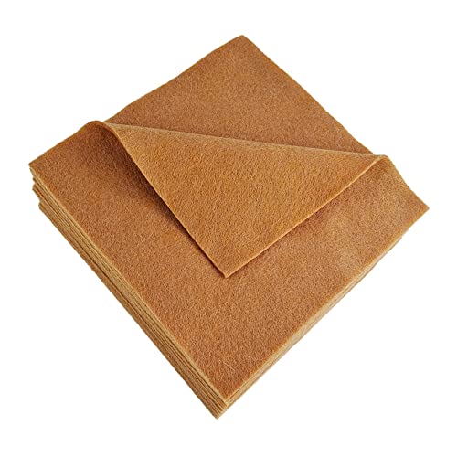 Jtnohx Soft Felt Fabric Flexible Craft Felt Sheets Brown 6" 20Pcs 1.4mm - color: Brown