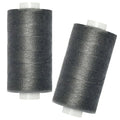 All Purpose Sewing Thread-2 Spools of Hand Polyester Sewing Thread for Sewing Machine for Hand and Machine Sewing(Dark Pewter Grey, 2 spools) - color: Dark Pewter Grey
