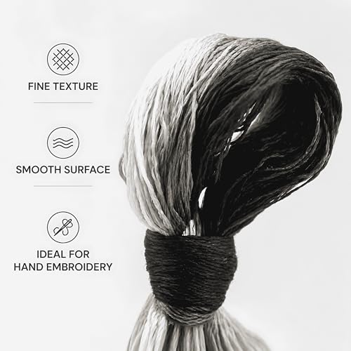 Natural 100% Silk Thread, Handmade Embroidery Thread Silk Floss 8 Colors 110m Each (82) - color: 82