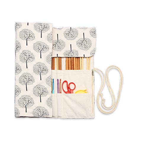 Teamoy Knitting Needle Crochet Hook Case Organizer Holder(up to 14"), Tree - color: Tree, size: 14 inches