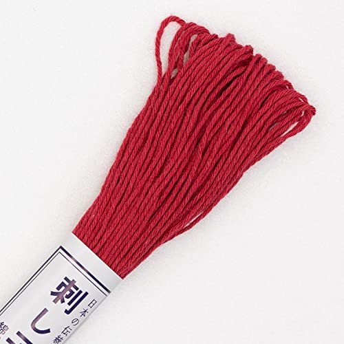 Sashiko Cotton Thread 22 Yards, Rose Red - color: Os-12
