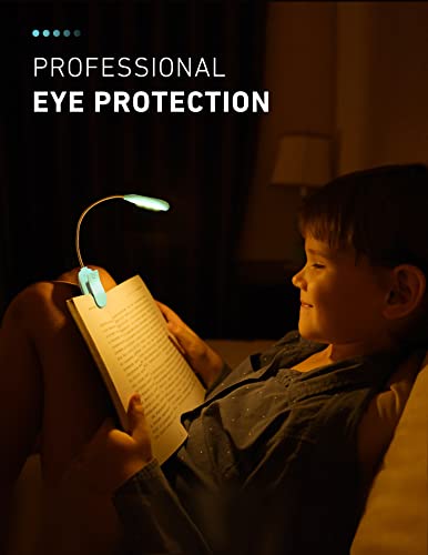 Monotremp Rechargeable Book Lights for Reading at Night, Clip-On 3 Colors - color: Turquoise