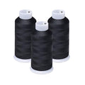 Simthread 60WT Bobbin Fill Thread Machine Embroidery Thread (Black 900) - color: Black 900