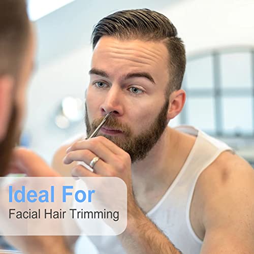 Eyebrow Scissors, Precision Grooming Shears, Nose Hair Trimmer - Professional Stainless Steel Fine Tip for Beard, Mustache, Eyelashes, Cuticles- ASONTAO (1Pcs Eyebrow Scissors) - size: 1Pcs Eyebrow Scissors