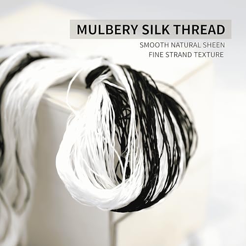Natural 100% Silk Thread, Handmade Embroidery Thread Silk Floss 4 Colors 110m Each (88) - color: 88