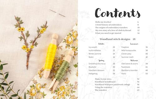 A Love of Cloth and Thread: Woodland Walks: Over 25 original embroidery designs with iron-on transfers