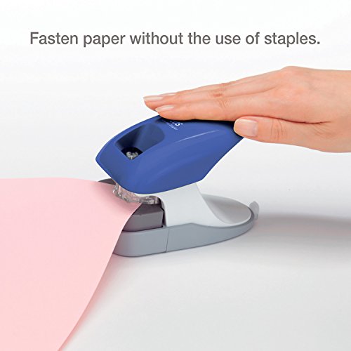Plus Paper Clinch Desktop Staple-Free Stapler, Blue - color: Premium Blue