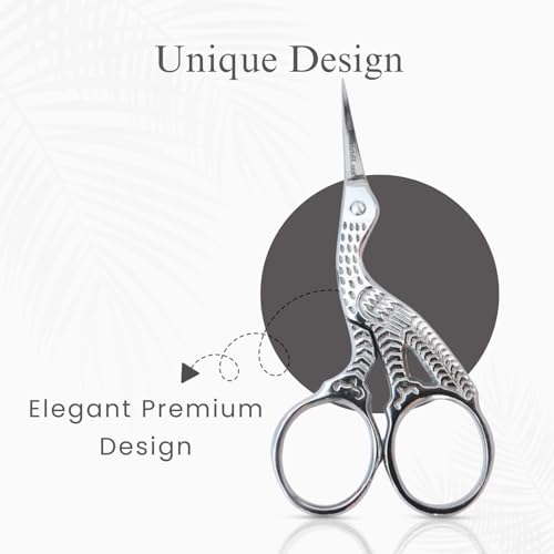Stork Embroidery Scissors, 3.5 Inch, High Carbon Stainless Steel