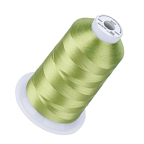 Simthread 5000M 40WT Polyester Embroidery Thread, Lemon Lime S043 - color: LemonLimeS043