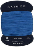 Yokota Daruma Sashiko Thread Single and Variegated Color (Blue, Thin 40M Card) - color: Blue