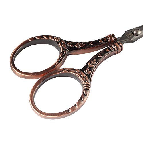 JubileeYarn Decorative Floral Embroidery Craft Scissors - Copper - 1 Scissor - color: Decorative Floral - Copper, size: 1 Scissor