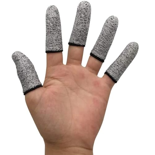 Elfzone 100PCS Finger Cots Cut Resistant Protector,Finger Covers for Cuts - size: 100pcs