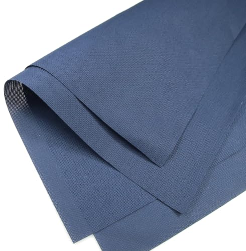 KCS 12" x 59" (30cmx 149cm) 18 Count Cotton Aida Cloth Cross Stitch Fabric (Navy Blue) - color: Navy Blue
