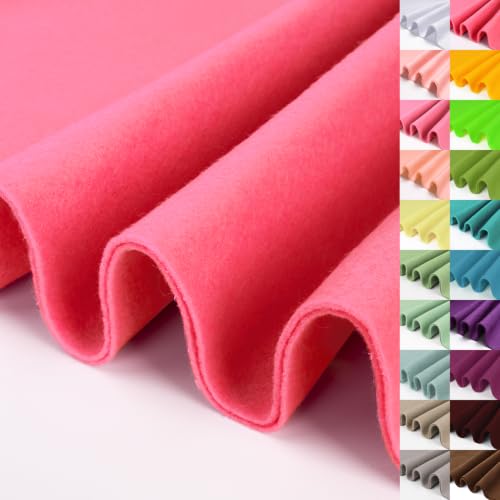Neon Red Large Felt Fabric 36" X 36 "1.4 mm 1 Square Yard - color: Neon Red
