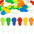 40-Pack Gourd-Shaped Plastic Needle Threaders – Random Colors with Clear Storage Box, Wire Loop Sewing Tools for Hand & Machine Stitching
