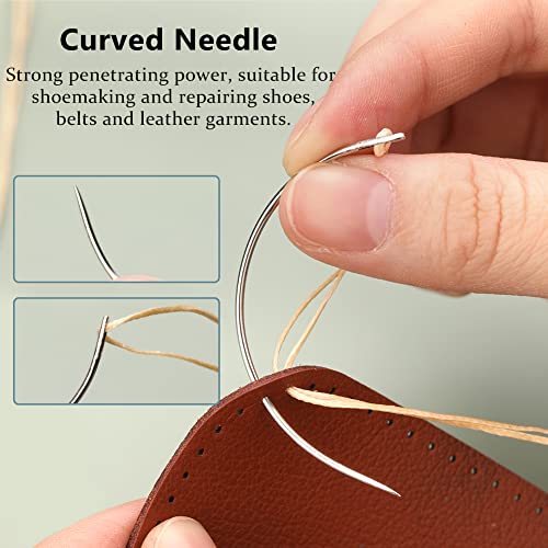Veroave Sewing Needles, 9 PCS Curved Needle, Upholstery Needle - size: 9PCS