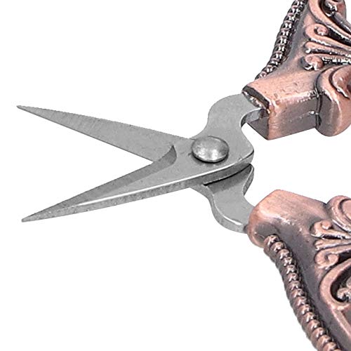 Tiny Embroidery Scissors Set - European Scissors for Sewing (Red Ancient)