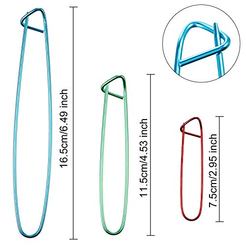 WILLBOND 9 Pcs Cable Stitch Holders Aluminum Knitting Needles