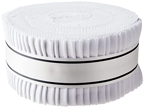 Robert Kaufman RU-190-40 Strips, 2.5-inch, White