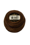 DMC Pearl Cotton Balls, Size 8, Dark Coffee Brown - color: Dark Coffee Brown, style: 8 Thread Count