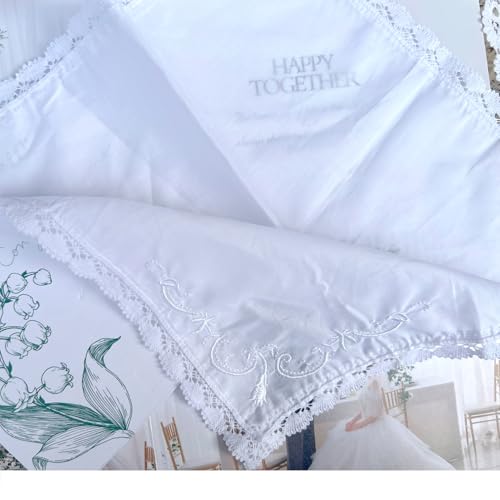 6 Pack of Ladies Embroidery Cotton Handkerchiefs Lace Wedding Hankies - color: A01-rose Card
