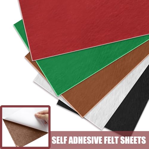 Bonsicoky Brown Self Adhesive Felt Sheets, 10 Pack, A4 Size (8" x 12") - color: Brown