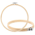 3 Pack Embroidery Hoops, KISSBUTY 7.9 inch/ 20cm Bamboo Embroidery Hoop Round Bamboo Circle Cross Stitch Hoop Ring for Art Craft Handy Sewing (3)