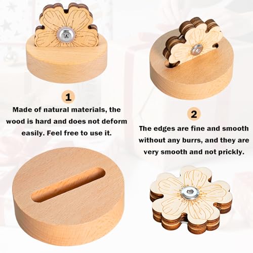 Thread Cutter Tool Flower Shape Wooden
