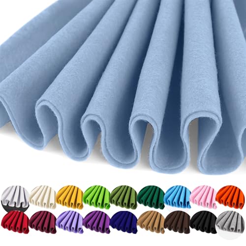IONTACH 36" X 36" Soft Felt Fabric 1.6mm Thick (Blue Fog) - color: Blue Fog, size: Soft - 36" X 36"