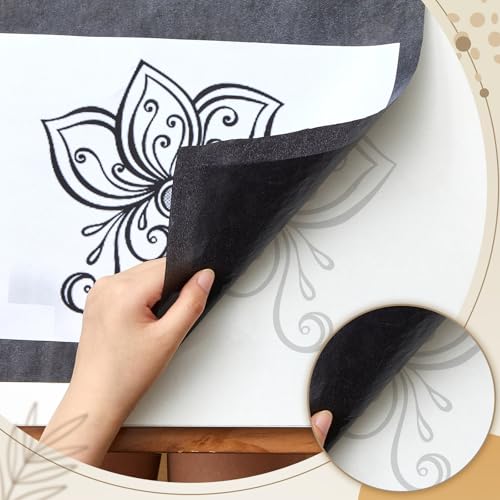 Dinifee 5 Sheets Large Carbon Paper for Tracing 20.3 x 78.7 Inch, Black - size: 20.3 x 78.7 Inch