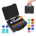 Peptide Case | Peptides Vials Case, Vial Storage+Vial Caps (3ml - 32Slots) - color: 32-shots×3ml + 1-slot×30ml + 10 Vial Caps (Black)
