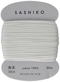 Sashiko Thread Medium Weight 30m Col. 201 -White- Japanese Embroidery & Quilting by Yokota