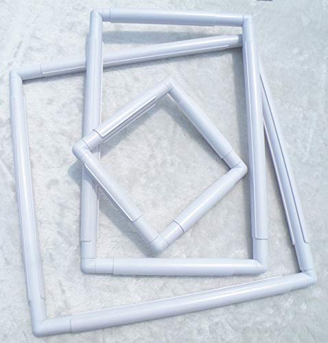 Square Rectangle Plastic Clip Frame for Embroidery Cross Stitch Quilting Needlepoint Tool(43.1 x 27.9cm)