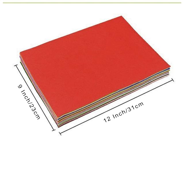 YYCRAFT Craft Soft Felt Sheets 9 Inch X 12 Inch - 40 Pack(20 Colors) - color: 40 Pack(20 Colors)