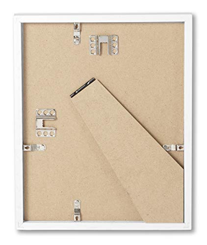 Opposite Wall - Set of 2-5x7 in - White Solid Oak Wood Picture Frames with Mat - Wall Hanging & Tabletop Photo Frame - Pictures Display 4x6 with Mat, 5x7 without - Office, Gallery & Home Decor - color: White, size: 5x7 in - 2 pk
