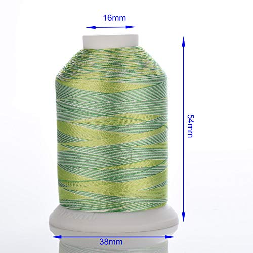 Simthreads 12 Variegated Color Polyester Embroidery Machine Thread for Most Home Embroidery Machines 1100 Yards Each - color: 12Va-1