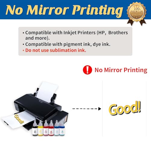 TransOurDream Printable Heat Transfer Paper for Dark and Light T Shirts (50+50 Sheets, 8.5x11, Mix Pack) Iron on HTV Vinyl Transfers Paper for Inkjet Printers - color: Mix-D1L2, size: 100 Sheets