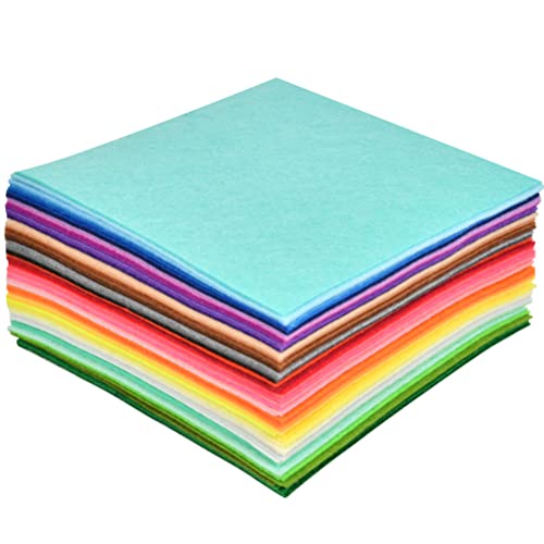 BUYGOO 60Pcs Stiff Felt Fabric Sheets, 12 x 12 inches Assorted Felt Sheets Craft Felt Sheets 1mm Thick for DIY Crafts, Sewing, Crafting Projects - size: 12 Inches