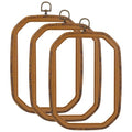 Framendino, 3 Pack Imitated Wood Embroidery Hoop Frame Cross Stitch Hoops Rectangle for Display Sewing Craft Hanging - size: 10" x 7"