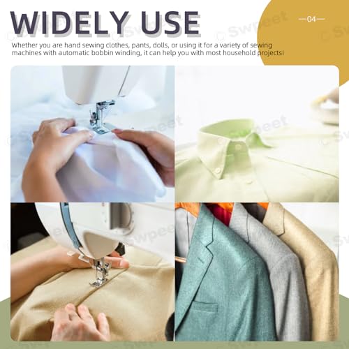 Swpeet 10Pcs 1000 Yards Cool Colors All Purpose Threads Assortment Kit, Handy Polyester Sewing Threads Embroidery Thread, Hand Sewing Needle Threaders Set for Crafters Lovers - 10 Colors - color: Cool Color Styles